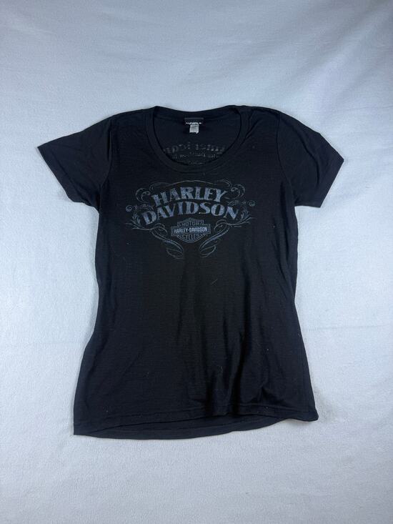 Harley-Davidson Tops - Harley Davidson T-Shirt Womens XL Black American Leominster MA Biker Motorcycle